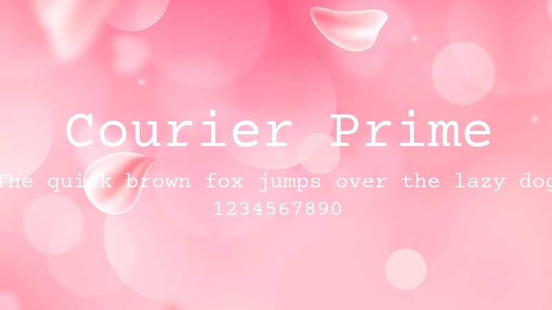 Courier Prime 字体预览图