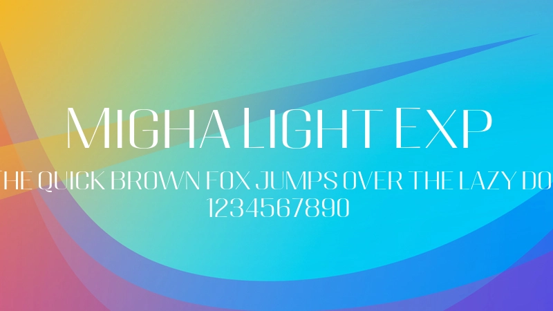 Migha Light Exp 字体预览图