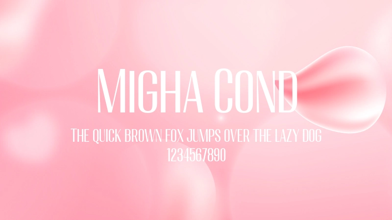 Migha Cond 字体预览图