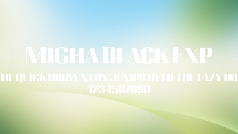 Migha Black Exp 字体预览图