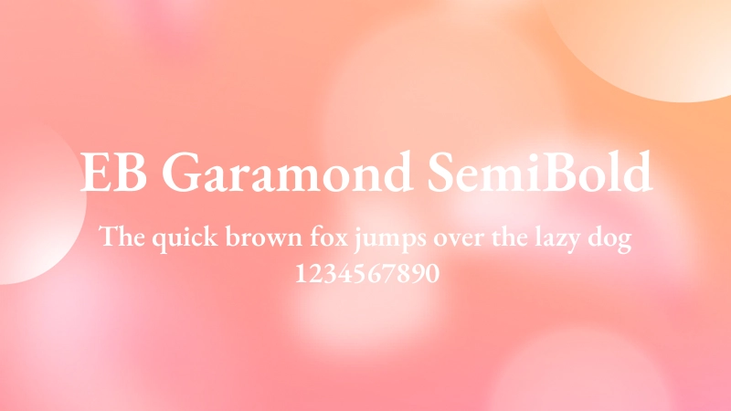EB Garamond SemiBold 字体预览图
