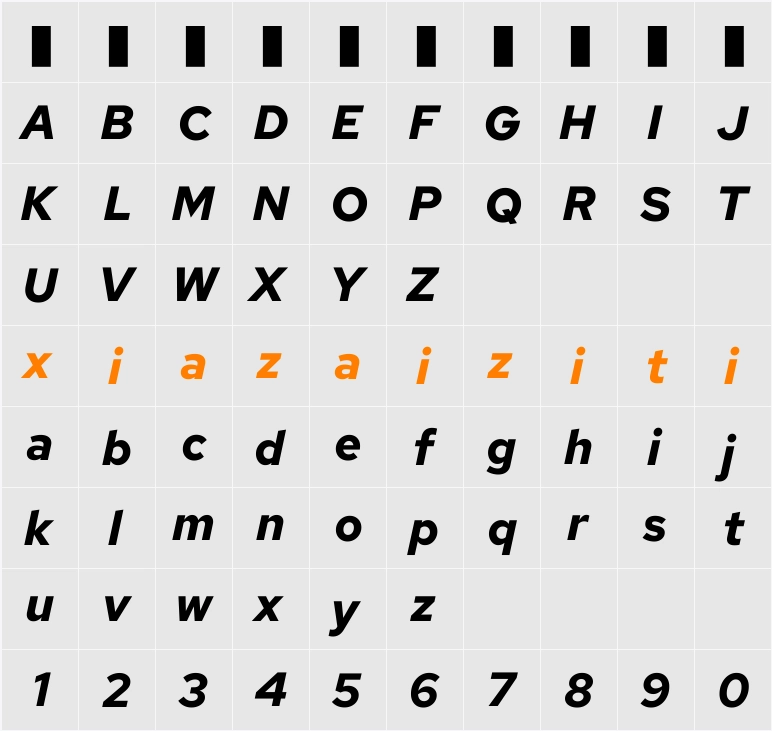 Red Hat Text 字符映射表