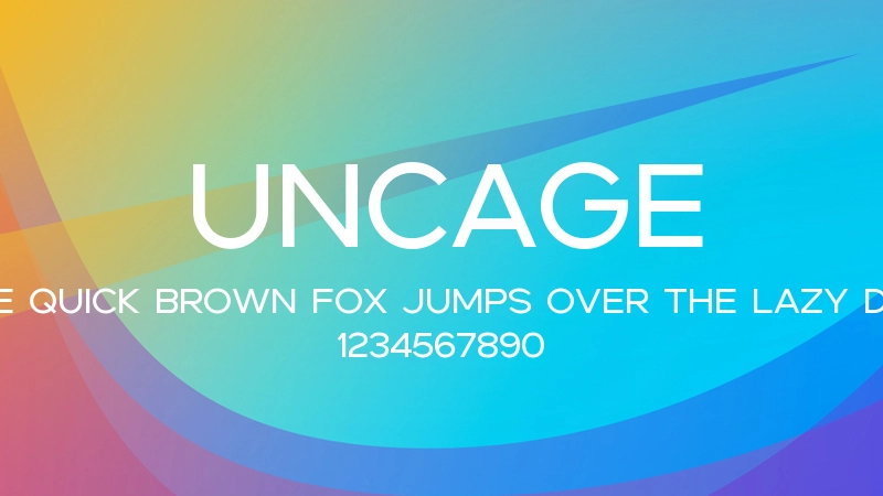 UNCAGE 字体预览图