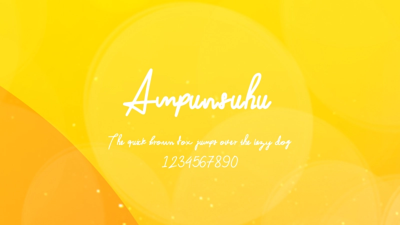Ampunsuhu 字体预览图