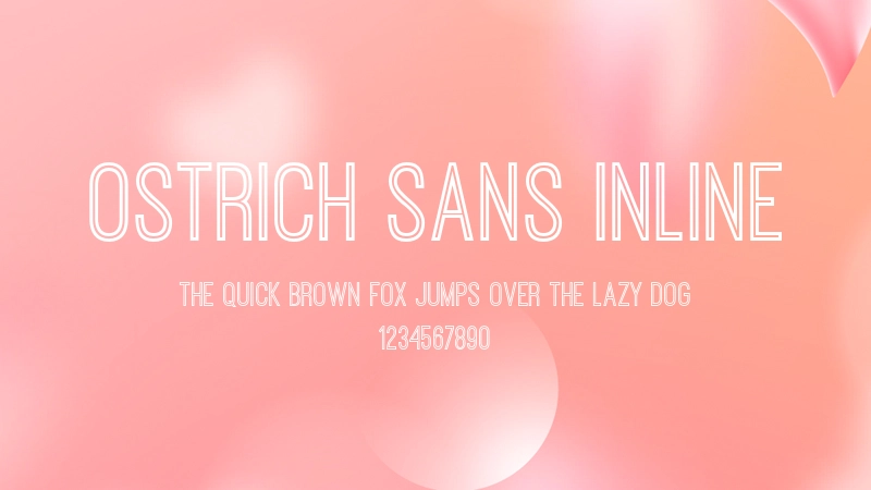 Ostrich Sans Inline 字体预览图