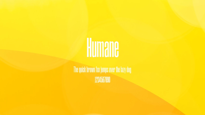 Humane 字体预览图