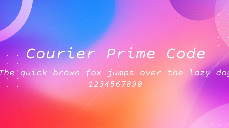 Courier Prime Code 字体预览图