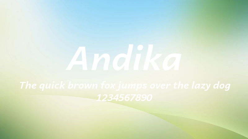 Andika 字体预览图