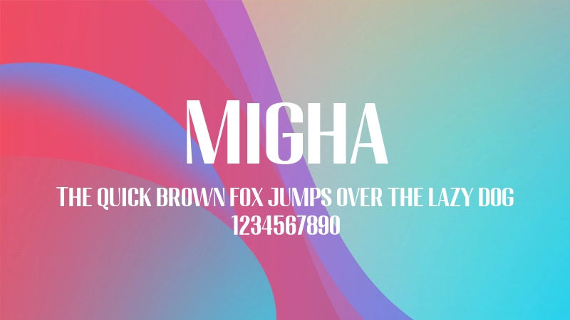 Migha 字体预览图