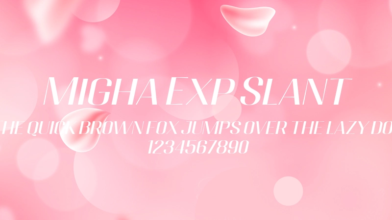 Migha Exp Slant 字体预览图