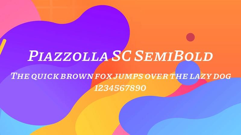 Piazzolla SC SemiBold 字体预览图