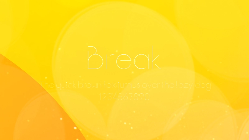 Break 字体预览图