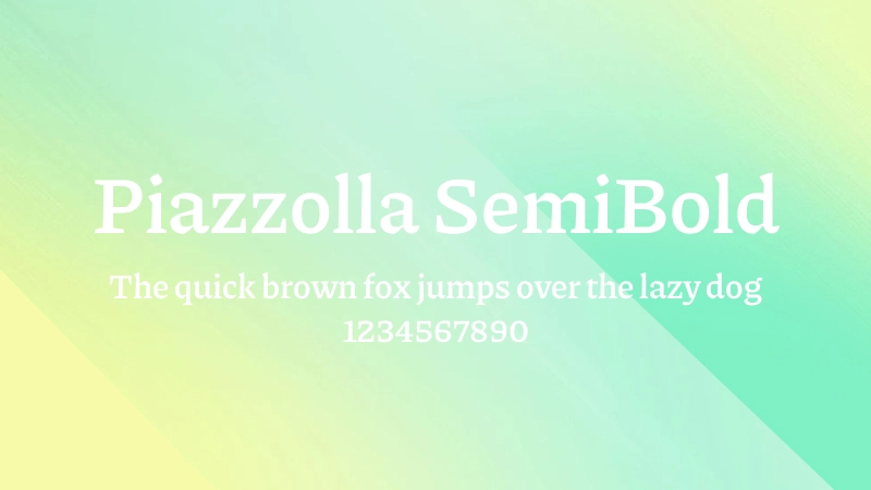 Piazzolla SemiBold 字体预览图