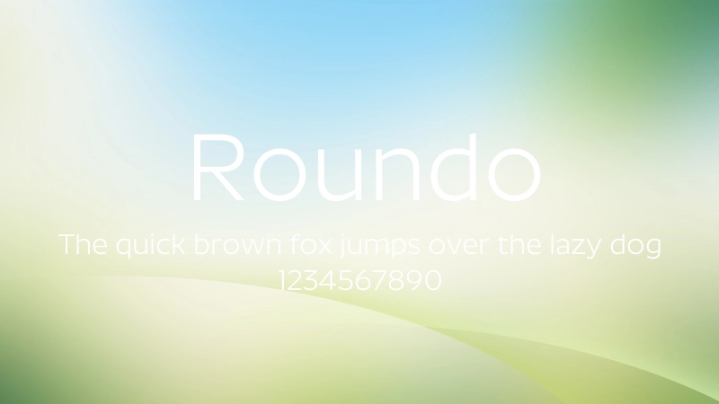 Roundo 字体预览图
