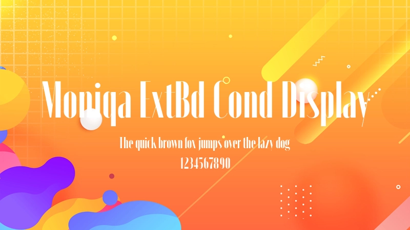 Moniqa ExtBd Cond Display 字体预览图