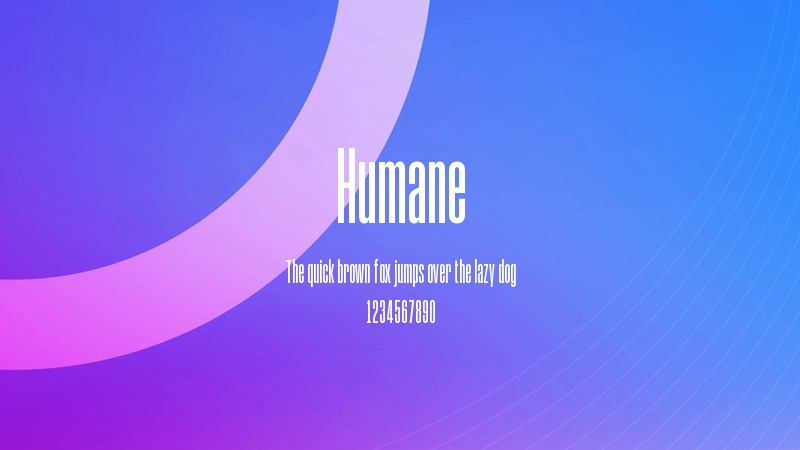 Humane 字体预览图