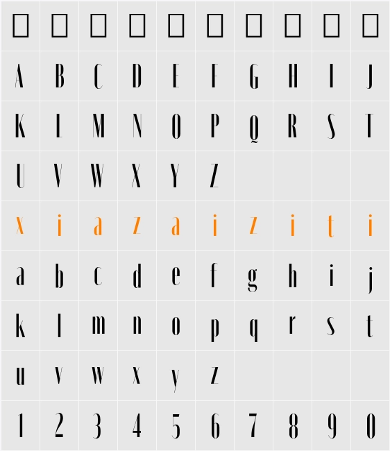 Moniqa SemBd Cond Display 字符映射表