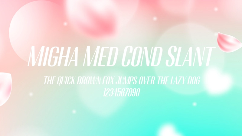 Migha Med Cond Slant 字体预览图