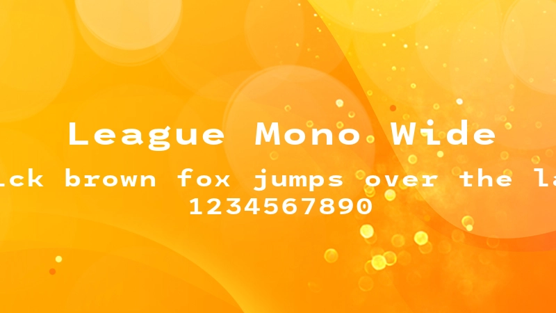 League Mono Wide 字体预览图