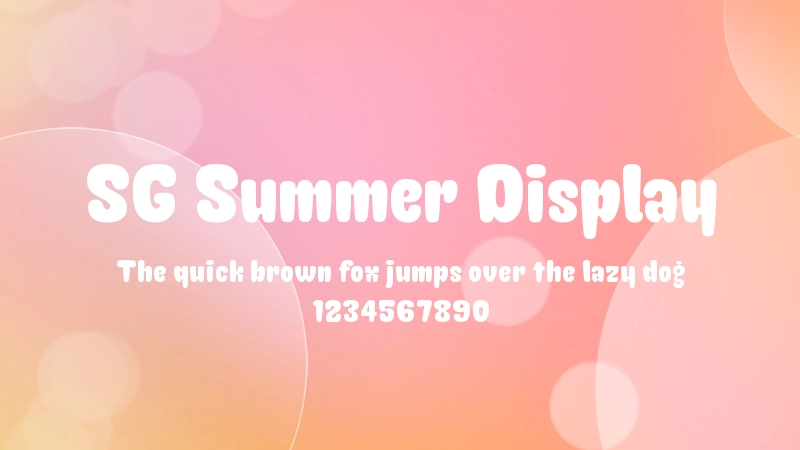 SG Summer Display 字体预览图