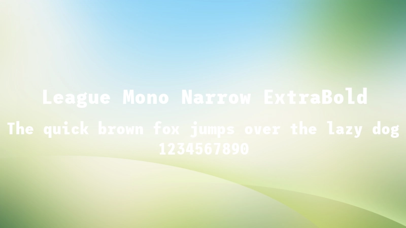 League Mono Narrow ExtraBold 字体预览图
