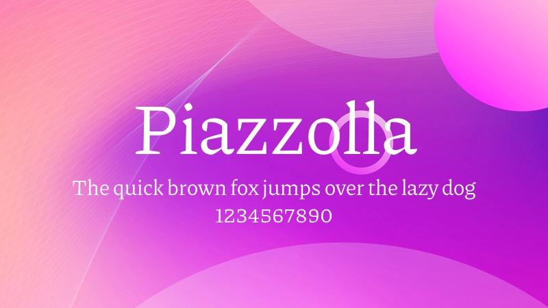 Piazzolla 字体预览图