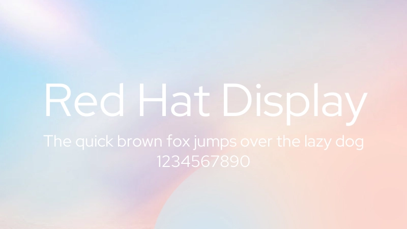 Red Hat Display 字体预览图