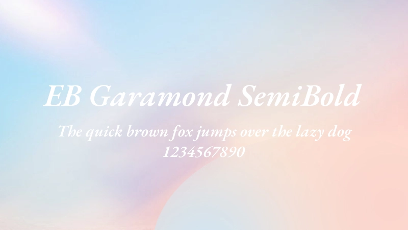 EB Garamond SemiBold 字体预览图