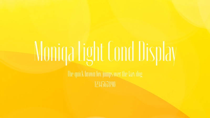 Moniqa Light Cond Display 字体预览图