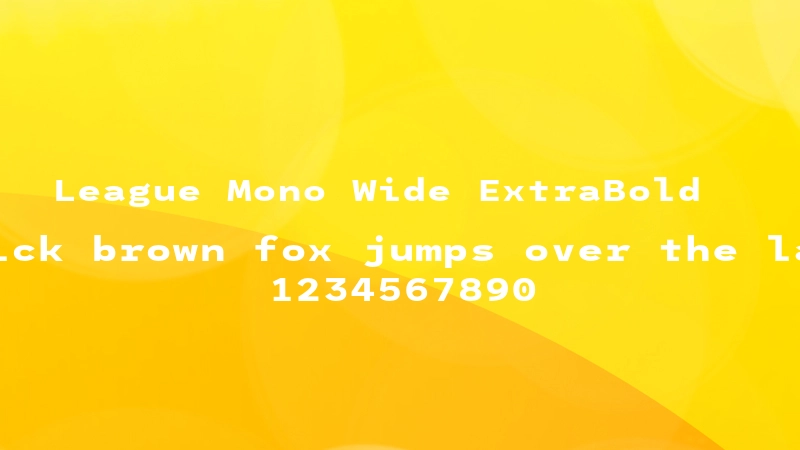 League Mono Wide ExtraBold 字体预览图