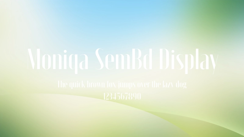 Moniqa SemBd Display 字体预览图