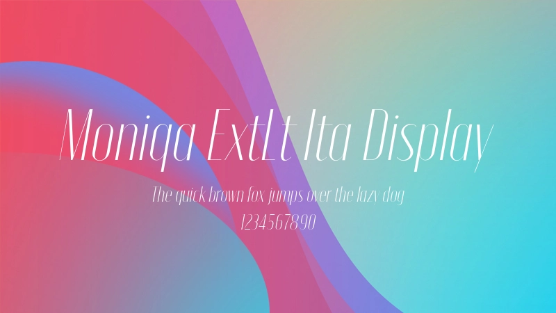 Moniqa ExtLt Ita Display 字体预览图