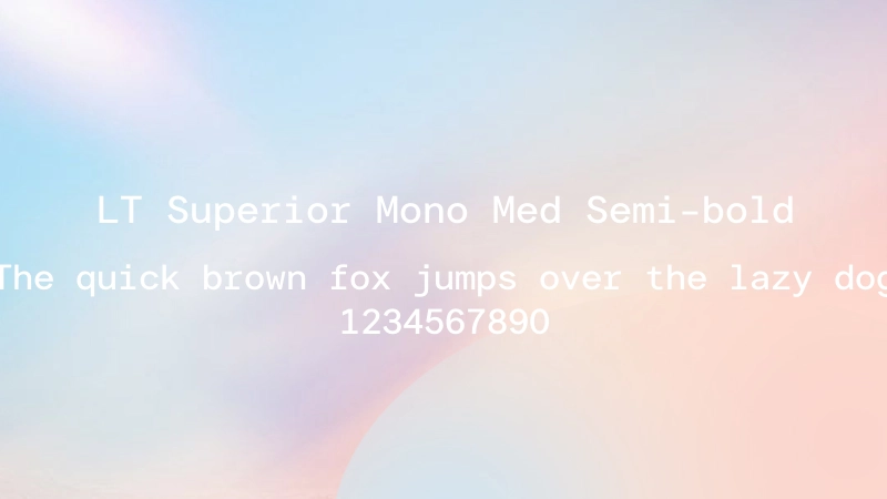 LT Superior Mono Med Semi-bold 字体预览图