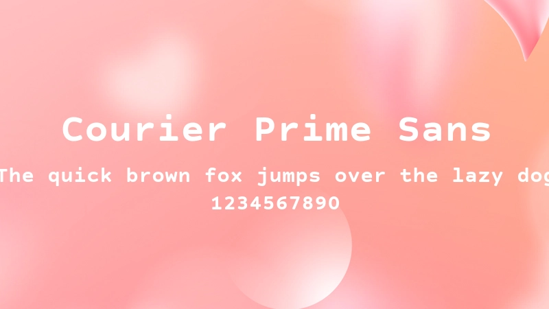 Courier Prime Sans 字体预览图