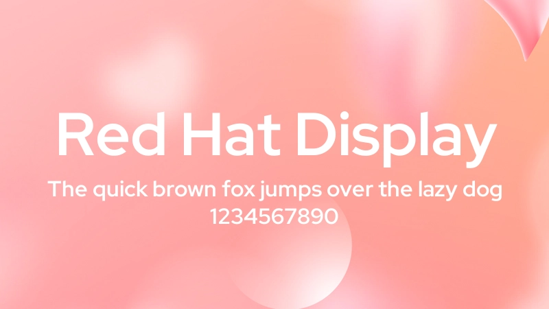 Red Hat Display 字体预览图