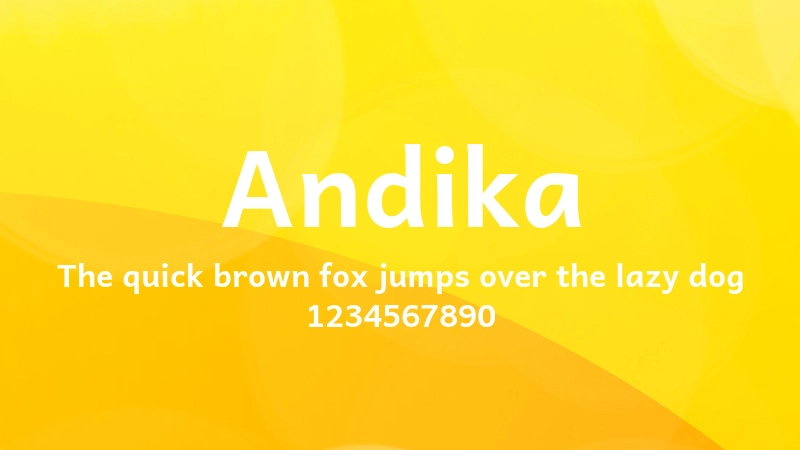 Andika 字体预览图