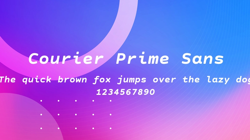 Courier Prime Sans 字体预览图