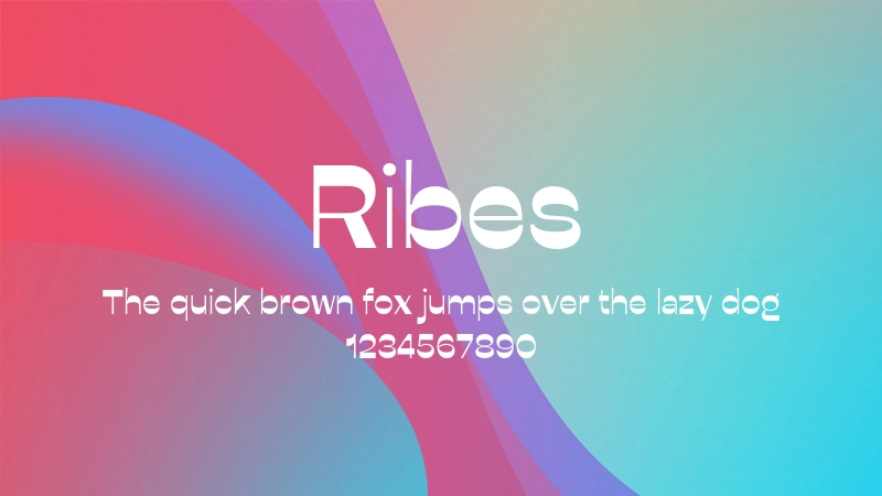 Ribes 字体预览图