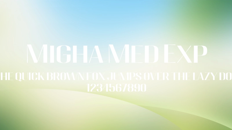Migha Med Exp 字体预览图