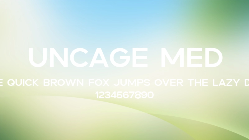 UNCAGE Med 字体预览图