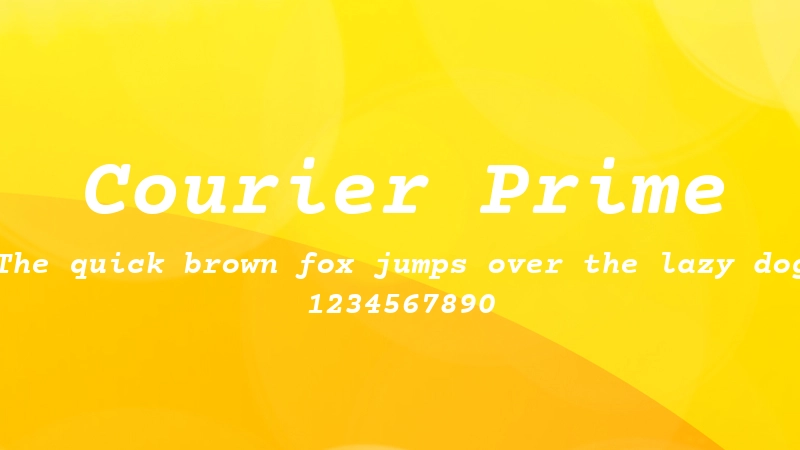 Courier Prime 字体预览图