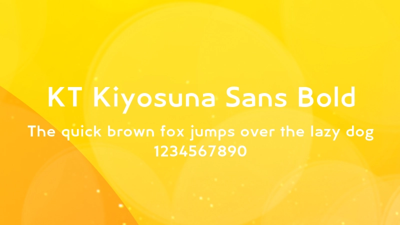 KT Kiyosuna Sans Bold 字体预览图