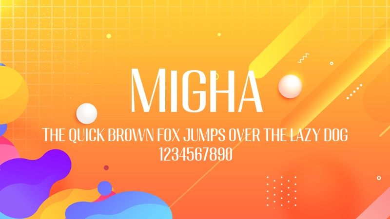 Migha 字体预览图
