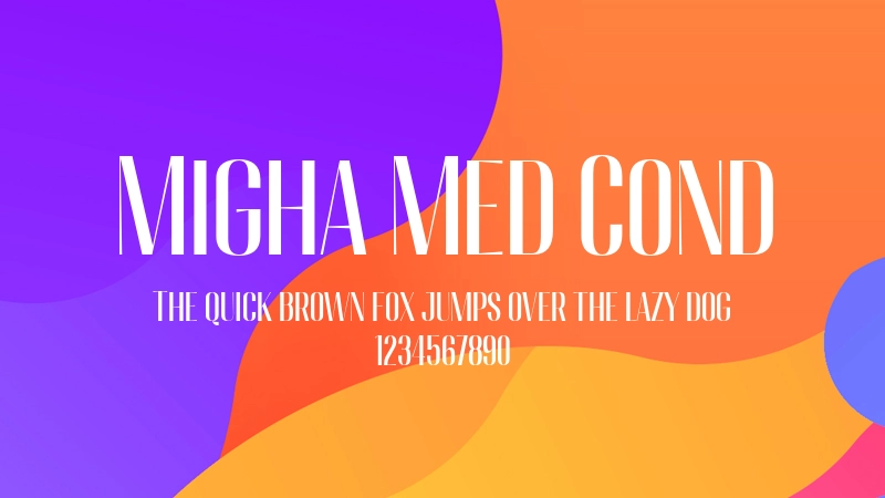 Migha Med Cond 字体预览图