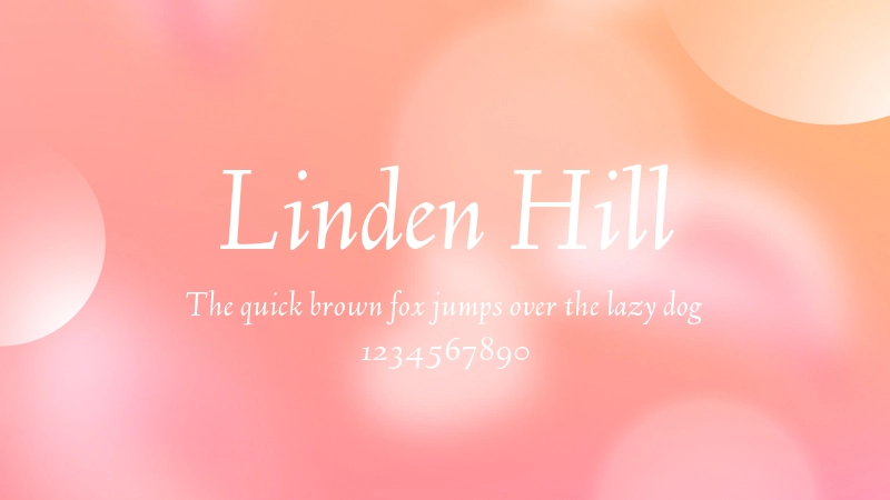 Linden Hill 字体预览图