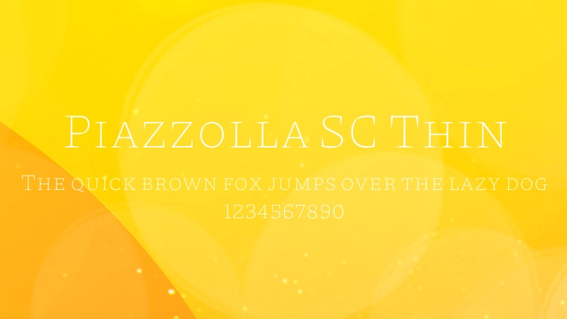 Piazzolla SC Thin 字体预览图
