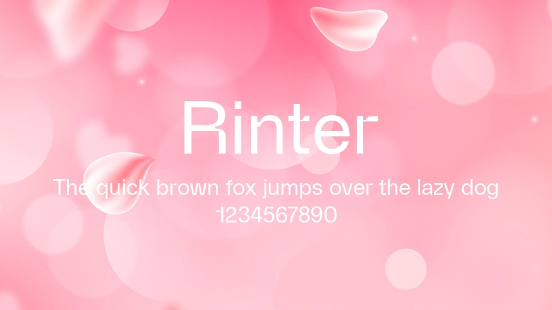 Rinter 字体预览图