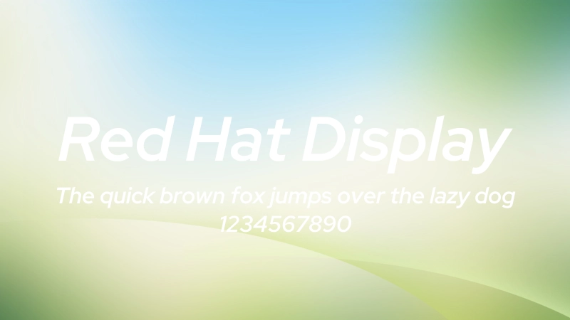 Red Hat Display 字体预览图