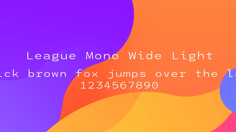 League Mono Wide Light 字体预览图