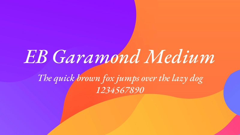EB Garamond Medium 字体预览图
